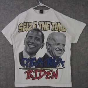SAAD Collection Seize The Time Shirt Mens XL White Political Graphic Campaign